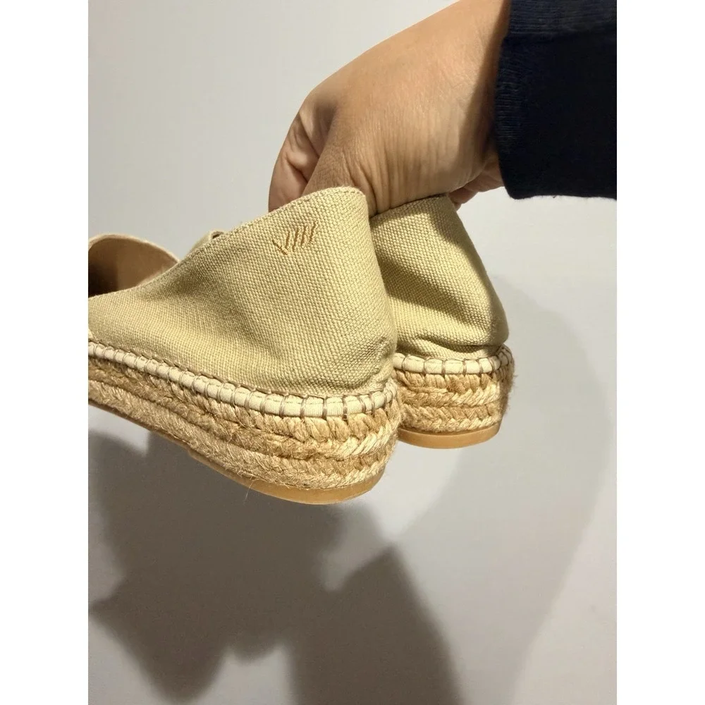 VISCATA‎ Handmade in Spain Rascassa Flat Canvas Espadrilles Nude Beige Y